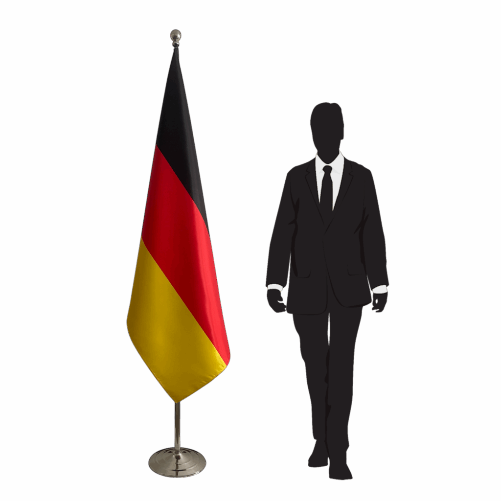 germany flag on stand