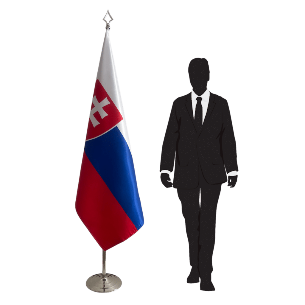 Slovakia flag on mat