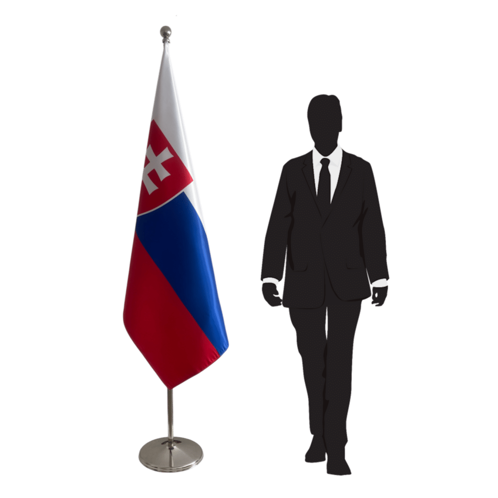 Slovakia flag on mat