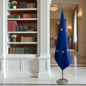 drapeau UE sur hampe