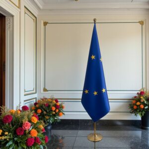 drapeau UE sur hampe