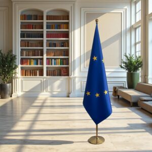 drapeau UE sur hampe