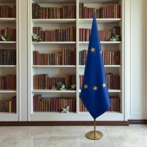 drapeau UE sur hampe