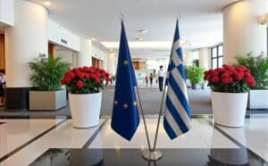 drapeau Grèce et l'UE
