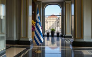 drapeau Grèce avec support