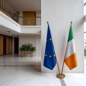 drapeau Irlande avec mat