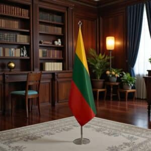 drapeau Lituanie sur pied