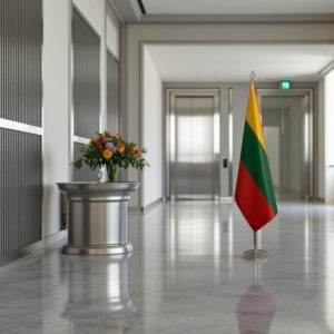 drapeau Lituanie sur pied