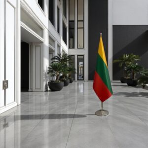 drapeau Lituanie sur pied