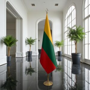 drapeau Lituanie sur socle