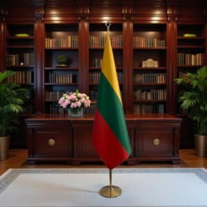 drapeau Lituanie sur socle
