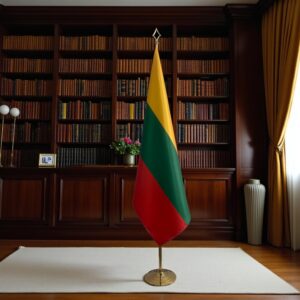 drapeau Lituanie sur socle