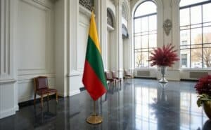 drapeau Lituanie sur hampe