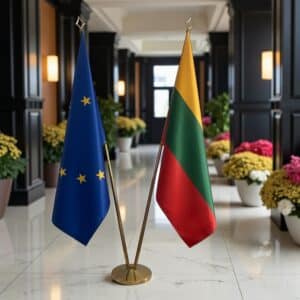 drapeau Lituanie et UE