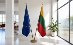 drapeau Lituanie et UE