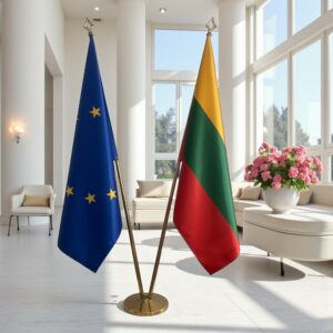 drapeau Lituanie et UE