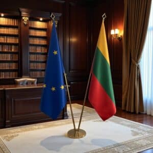 drapeau Lituanie et UE