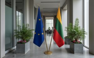 drapeau Lituanie et UE