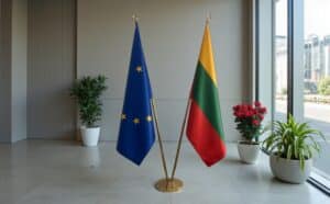 drapeau Lituanie et UE