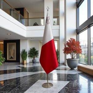 drapeau Malte sur socle