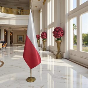 drapeau Pologne avec socle