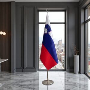 drapeau Slovenie avec socle