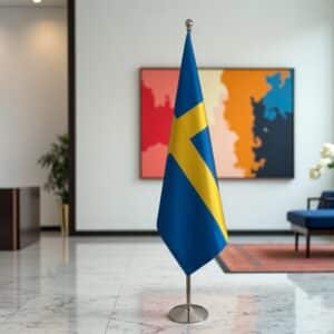 drapeau Suède avec pied