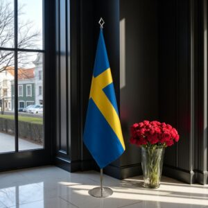 drapeau Suède avec pied