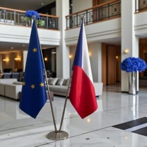 drapeau Tchequie et UE