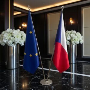 drapeau Tchequie et UE