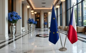 drapeau Tchequie et UE