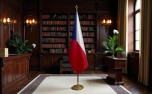 drapeau Tchequie pour bureau