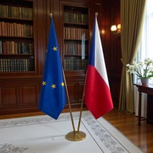 drapeau Tchequie et UE