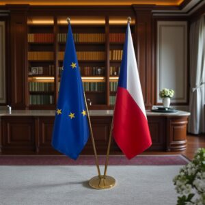 drapeau Tchequie et UE