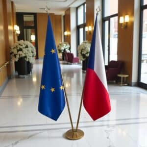 drapeau Tchequie et UE