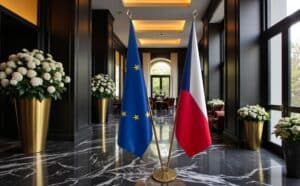 drapeau Tchequie et UE