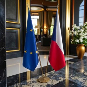 drapeau Tchequie et UE