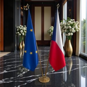 drapeau Tchequie et UE