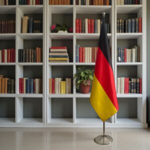 drapeau allemand avec socle