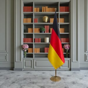 drapeau allemand sur hampe