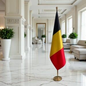 drapeau belgique sur pied