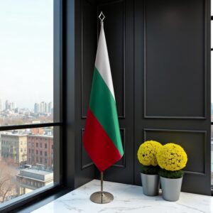 drapeau bulgarie avec pied