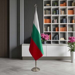 drapeau bulgarie avec hampe