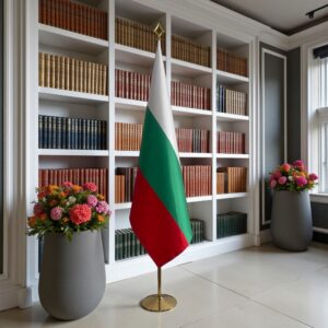 drapeau bulgarie avec mât