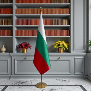 drapeau bulgarie avec mât