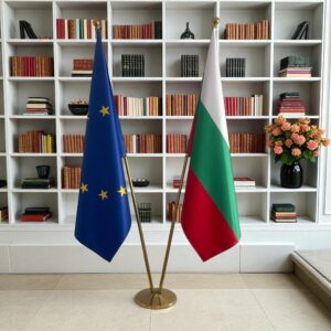 drapeau bulgarie avec mât