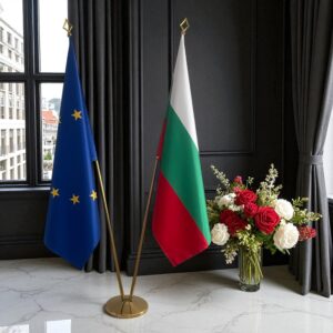 drapeau bulgarie avec mât