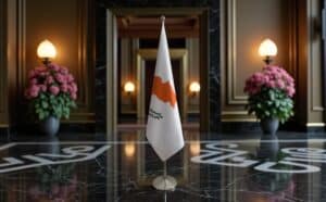 drapeau Chypre sur hampe