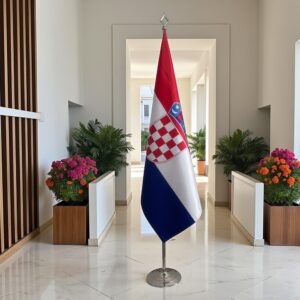 drapeau Croatie sur socle