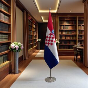 drapeau Croatie sur socle